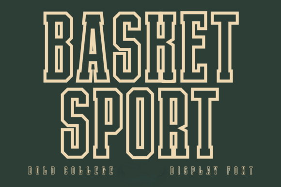 Basket Sport Outline: The Athletic Display Typeface