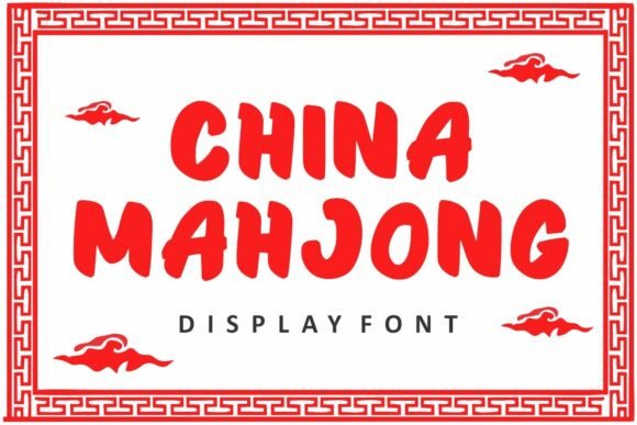 China Mahjong: Bold Typography for Cultural Designs