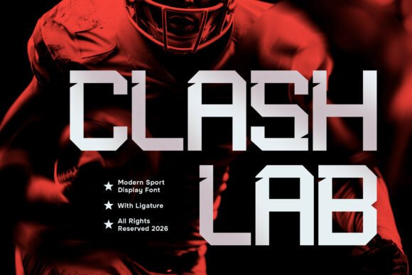 Clashlab: A Modern Sport Display Font for Bold Designs
