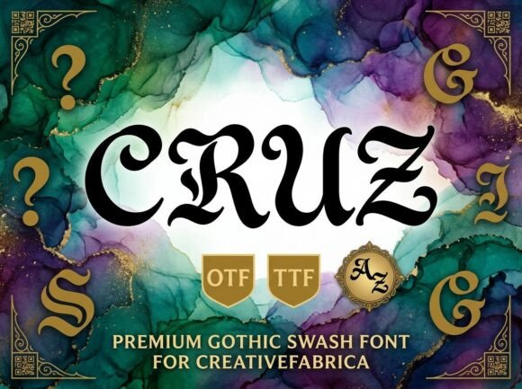 Cruz: Commanding Gothic Swash Typography