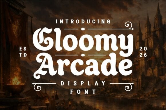 Gloomy Arcade: A Font Where Retro Charm Meets Dark Fantasy