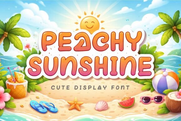 Peachy Sunshine: A Playful Font for Creative Projects