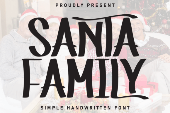Santa Family: A Whimsical Display Font for Joyful Designs